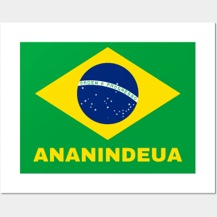 Ananindeua City in Brazilian Flag Posters and Art